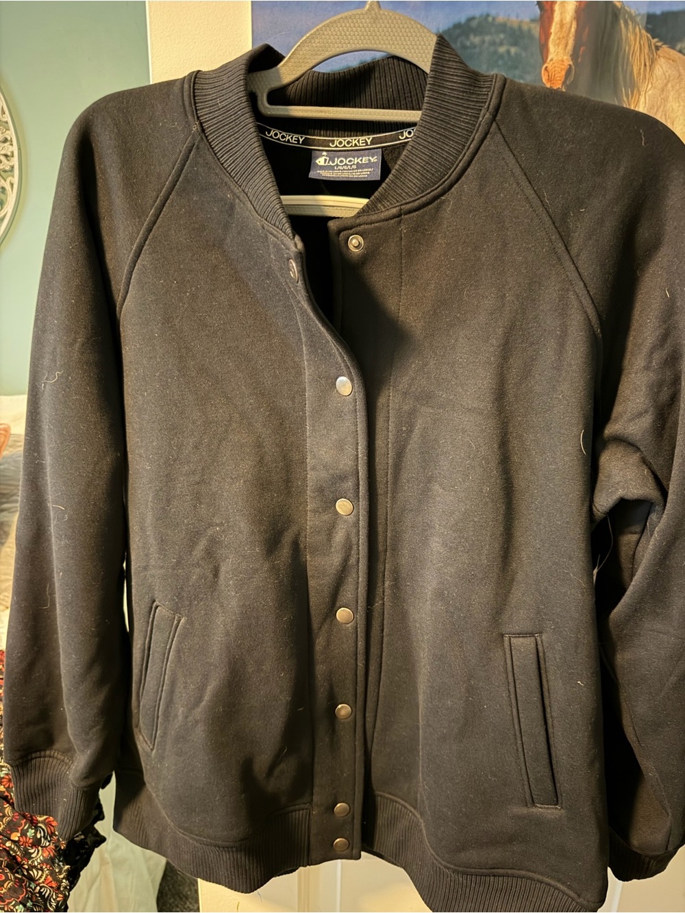 Jockey Black Snap-Front Bomber Jacket